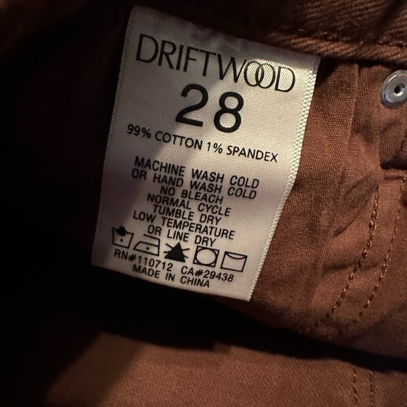 NWT Driftwood Free People Jackie Embroidered Brown Denim Pants - Picture 13 of 15